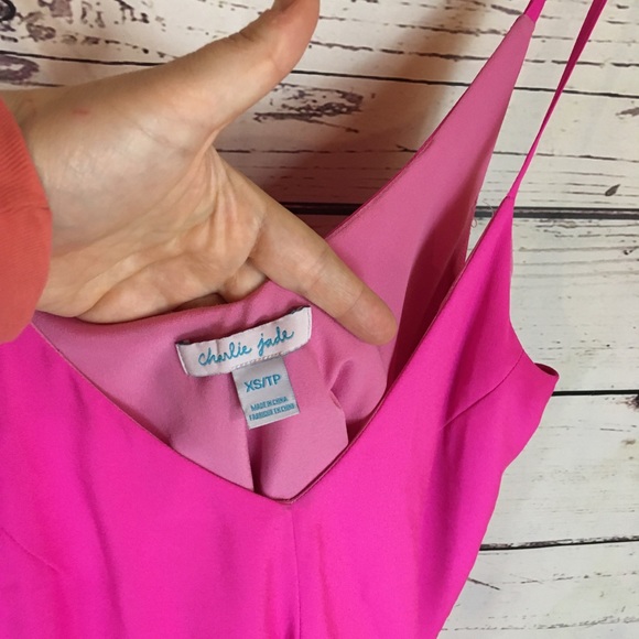 Charlie Jade Layered Tank Top Flowy Pink XS - Picture 2 of 6